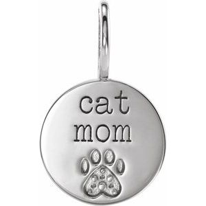 Engraved Paw Print Pendant Mounting