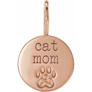 Engraved Paw Print Pendant Mounting