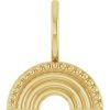 14K Yellow 13.5×12 mm Rainbow Charm/Pendant