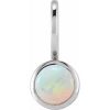 Sterling Silver Natural White Opal Charm/Pendant