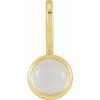 14K Yellow Natural Rainbow Moonstone Charm/Pendant