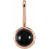 14K Rose Natural Black Onyx Charm/Pendant