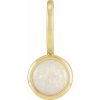 14K Yellow Natural White Opal Charm/Pendant