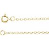 14K Yellow 1.1 mm Rolo 7″ Chain