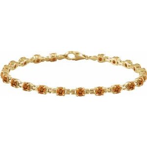 Natural Citrine Line Bracelet