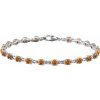 14K White Natural Citrine 7 1/4″ Line Bracelet