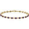 14K Yellow Natural Amethyst 7 1/4″ Line Bracelet