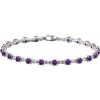 14K White Natural Amethyst 7 1/4″ Line Bracelet