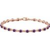 14K Rose Natural Amethyst 7 1/4″ Line Bracelet