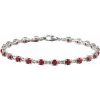 14K White Natural Mozambique Garnet 7 1/4″ Line Bracelet