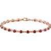 14K Rose Natural Mozambique Garnet 7 1/4″ Line Bracelet