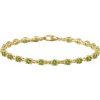 14K Yellow Natural Peridot 7 1/4″ Line Bracelet