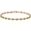 14K Rose Natural Peridot 7 1/4″ Line Bracelet