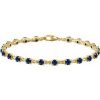 14K Yellow Lab-Grown Blue Sapphire 7 1/4″ Line Bracelet