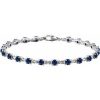 14K White Lab-Grown Blue Sapphire 7 1/4″ Line Bracelet