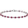 14K White Lab-Grown Ruby 7 1/4″ Line Bracelet