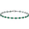 14K White Lab-Grown Emerald 7 1/4″ Line Bracelet