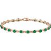 14K Rose Lab-Grown Emerald 7 1/4″ Line Bracelet