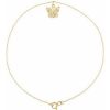 14K Yellow Butterfly 9″ Anklet