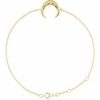 14K Yellow Adjustable Crescent 6 1/2″-7 1/2″ Bracelet