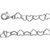 Sterling Silver 6 mm Heart 7 1/4″ Chain