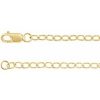 14K Yellow Gold-Filled 2.5 mm Cable 7″ Chain