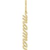 14K Yellow 30.2×3.3 mm Vertical “Mama” Charm/Pendant