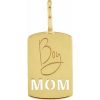 14K Yellow Boy Mom Charm/Pendant