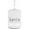 Sterling Silver Engravable Mom Charm/Pendant