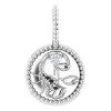 14K White 2 mm Round Scorpio Accented Zodiac Charm/Pendant Mounting