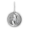 14K White 2 mm Round Gemini Accented Zodiac Charm/Pendant Mounting