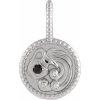 Natural Black Spinel And .0075 Ctw Natural Diamond Aquarius Pendant