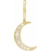 14K Yellow .07 CTW Natural Diamond Crescent Moon Charm/Pendant