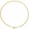 14K Yellow .06 CT Natural Diamond Bezel-Set Link 7 1/2″ Bracelet