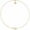 14K Yellow Star 9″ Anklet