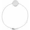 Sterling Silver Engravable Adjustable Disc 6 1/2-7 1/2″ Bracelet