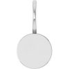 14K White Engravable Disc Charm/Pendant