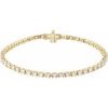 14K Yellow 2 1/2 CTW Lab-Grown Diamond 7″ Line Bracelet