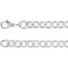 Sterling Silver 9.8 mm Cable 8″ Chain