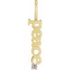 14K Yellow Natural White Sapphire Peace Charm/Pendant