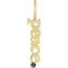 14K Yellow Natural Tanzanite Peace Charm/Pendant