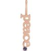 14K Rose Natural Tanzanite Peace Charm/Pendant