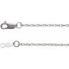 18K White 1.25 mm Rope Adjustable 16-18″ Chain