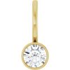 1/5 Ct Natural Diamond Solitaire Bezel-Set Charm Pendant