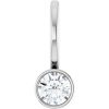 1/6 Ct Natural Diamond Solitaire Bezel-Set Charm Pendant