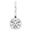 14K White 4.5 mm Round Solitaire Charm/Pendant Mounting