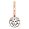 14K Rose 4.5 mm Round Solitaire Charm/Pendant Mounting