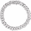 14K White 1 1/2 CTW Natural Diamond Link 7″ Bracelet