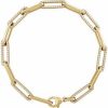 14K Yellow 1 CTW Natural Diamond Link 7″ Bracelet