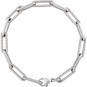 1 Ctw Lab-Grown Diamond Link Bracelet